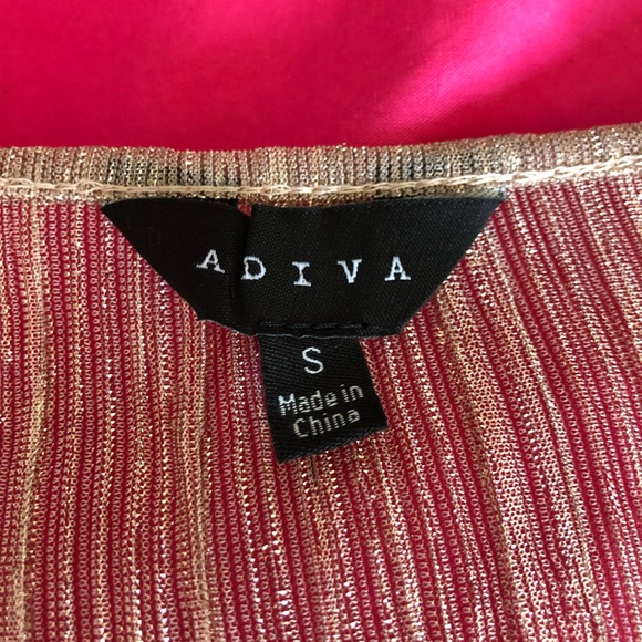 NWOT ADIVA Long Sleeve Shiny Blouse - Picture 3 of 4